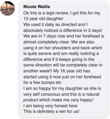 Product review from Nicole Wallis about a skincare product for her children.