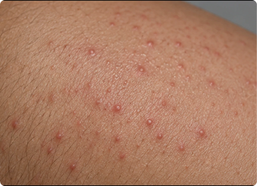 Itchy bumps after sweating